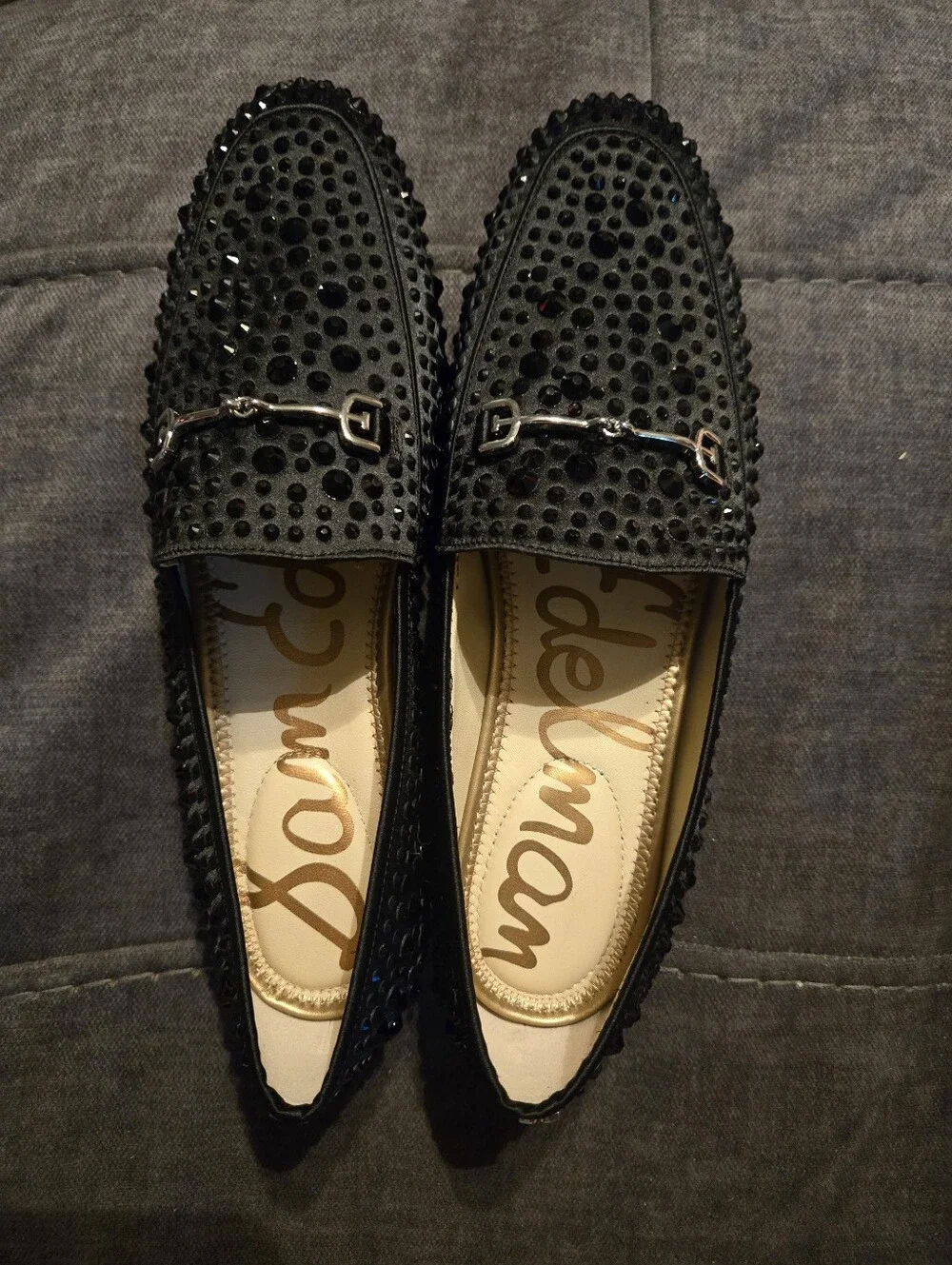Sam Edelman Loraine Bling Loafer Flats in black Sz 9 NWOB